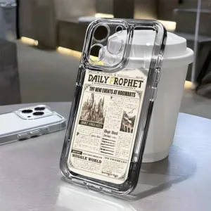 แฮร์รี่ พอตเตอร์ เวทมนตร์ ถุงลมนิรภัยสําหรับiphone 16 Pro Max 15  11 14 13 12 Pro Max 8 7 Plus X XR XS 6 6S Se 2020 TPUฝาครอบโทรศัพท์โปร่งใสปลอก