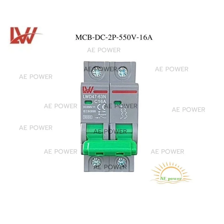 MCB DC 2P 550V BREAKER รุ่นLWD47-63N