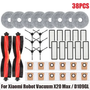 Xiaomi Robot Vacuum X20 Max / D109GL ชิ้นส่วนสูญญากาศลูกกลิ้งหลักแปรงด้านข้าง Filter ผ้าถุงเก็บฝุ่น