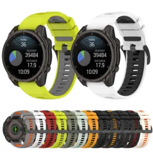 ใหม่สายรัดซิลิโคนอ่อนนุ่ม 26mm 22mm 20mm สร้อยข้อมือสําหรับ Garmin Fenix 8 51mm 47mm 43mm / 7X / 7S / 6 / 6S / 5X plus / 5S plus/ Fenix3 hr / Forerunner 935 945 955 965