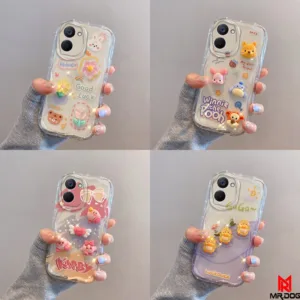 เคส VIVO Y03t Y03 ตุ๊กตาสามมิติ สีใส การ์ตูน กรณีป้องกันโทรศัพท์มือถือ TY4