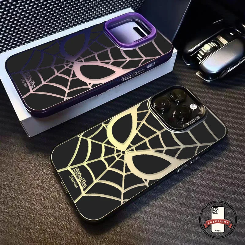 หรูหราการฉาบการ์ตูนสไปเดอร์แมนเย็นเคสสำหรับ Infinix Smart 7 8 5 6 Plus Hot 40i 30i 20 9 8 11 10 Play Spark GO 10 5 Pro