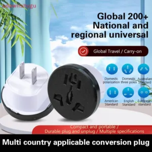 Adagu EU ปลั๊กอะแดปเตอร์ UK AU US To EU KR Travel Socket Converter อังกฤษอเมริกันยูโรยุโรปเกาหลีฝรั่งเศส Universal Power Adapter TH