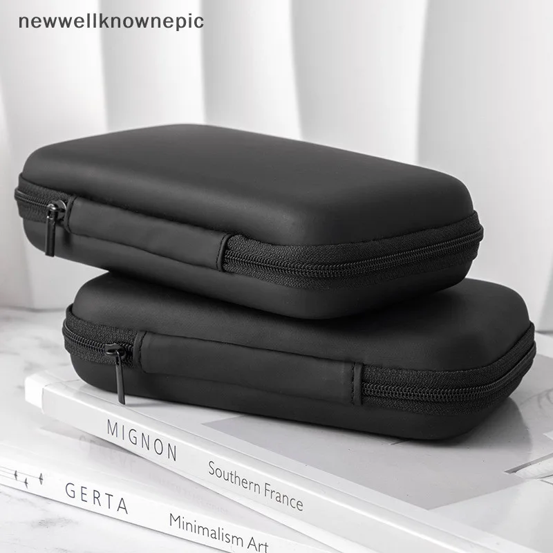 Newwellknownepic แบบพกพา Mini 3C Hard Shell Digital Gadgets กระเป๋าเก็บหนังเทียมหูฟัง Charger Case สายเคเบิลข้อมูล U Disk Organizer TH