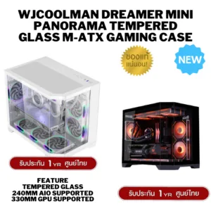 WJCOOLMAN Dreamer Mini Panorama Tempered Glass M-ATX GAMING CASE