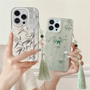 เคส OPPO A3 Pro A93 F11 A79 A60 A38 A18 A98 A96 A78 A57 2022 A76 A53S A56 A54 A17 A17K A73 2020 A74 A95 A52 A92 A72 A16 A16K A16E A55 A58 F23 Reno 6 Lite Realme 9i 4G National Tide Advanced Fine Bamboo Strap Phone Case YS 33