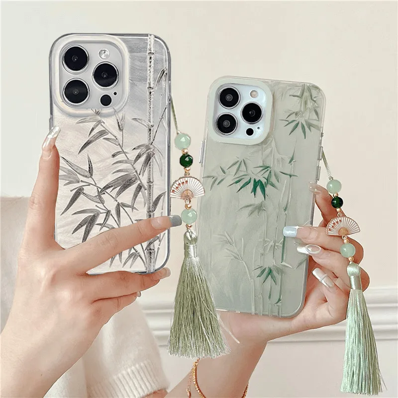 เคส OPPO A3 Pro A93 F11 A79 A60 A38 A18 A98 A96 A78 A57 2022 A76 A53S A56 A54 A17 A17K A73 2020 A74 A95 A52 A92 A72 A16 A16K A16E A55 A58 F23 Reno 6 Lite Realme 9i 4G National Tide Advanced Fine Bamboo Strap Phone Case YS 33