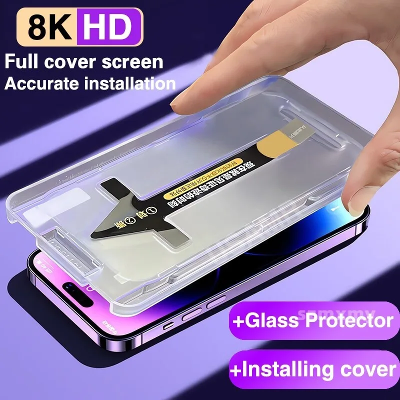 9d HDป้องกันความเป็นส่วนตัวกระจกนิรภัยโทรศัพท์สําหรับiPhone 16 15 14 12 13 11 Pro Max Mini 14 15 16 Plusหน้าจอพร้อมชุดกําจัดฝุ่นอัตโนมัติ