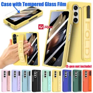 สําหรับ Samsung Galaxy Z Fold 6 5 4 เคสหน้าจอปกหนังสายรัดข้อมือ S-Pen Holder
