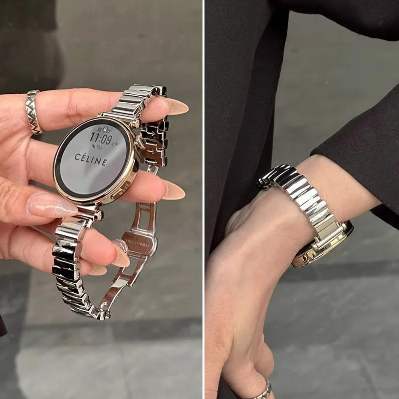 แฟชั่นไม่สม่ําเสมอสายเหล็กสําหรับนาฬิกา Huawei GT4 41 มม.46 มม.Smartwatch Band Huawei GT 2 3 Pro GT2e GT3 42 มม.46 มม.นาฬิกาอุปกรณ์เสริม