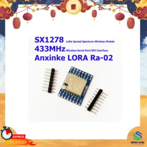 Ai-Thinker RA-02 SX1278 LoRa Module (433 MHz) SX1278 LoRa扩频无线模块/433MHz无线串口/SPI接口/安信可Ra-02 ENGLISH SX1278 LoRa