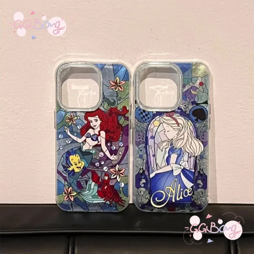 แฟชั่นอลิซนางเงือกหิมะขาวเจ้าหญิงใหม่ขนนกเส้นด้าย เคสไอโฟน 13 16 15 11 14 12 Pro Max 16 15 7 8 14 Plus XR X XS MAX SE