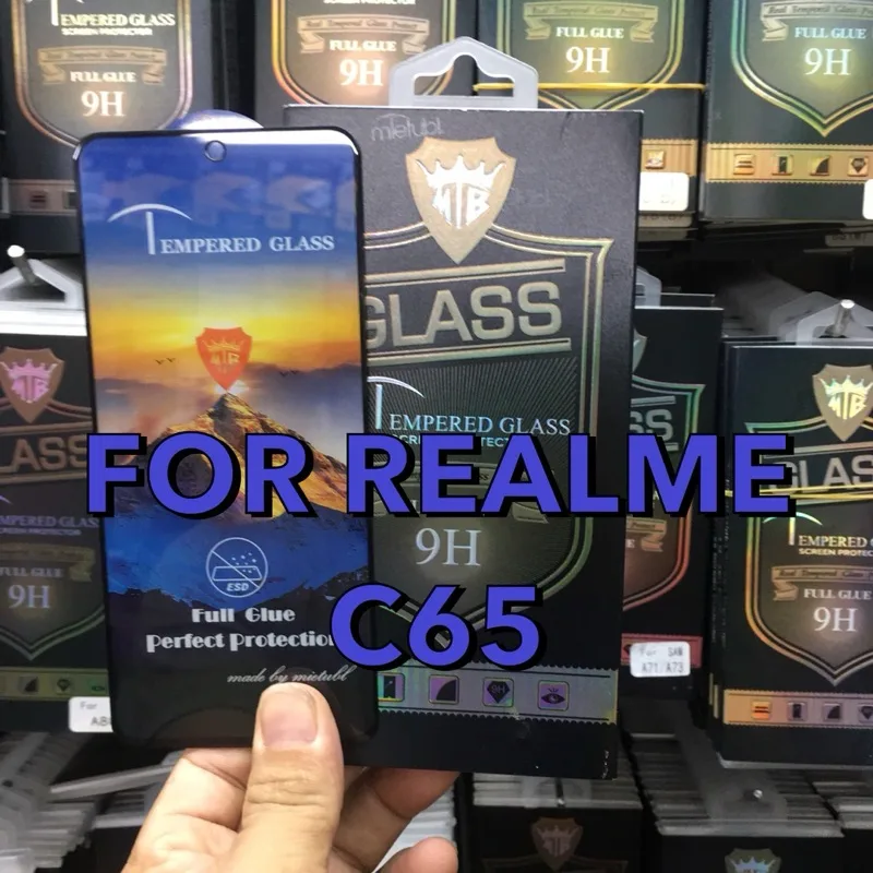 ฟิล์มกระจกใสเต็มจอ กาวเต็มแผ่น รุ่นRealmeC65 ป้องกันหน้รจอ ป้องกันการกระแทก พร้อมส่งจากไทย