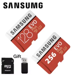 [ของแท้ 100%] Samsung การ์ดหน่วยความจำ 256GB 128GB EVO + การ์ด Micro SD  memoire สำหรับโทรศัพท์/แท็บเล็ต/กล้อง