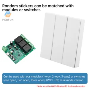 Pcbfun เชื่อมต่อ EWeLink 2.4GHz ไร้สายไฟอัจฉริยะสุ่ม Stick Home Wall สวิตช์ระยะไกลไร้สาย