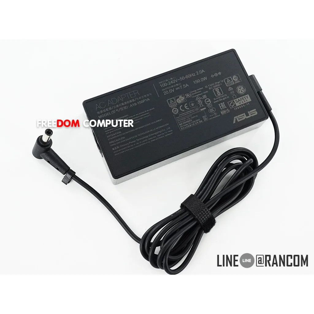 อะแดปเตอร์ ASUS 20V 7.5A หัว 6.0*3.7mm 150W ของแท้ ใส่ ASUS FX505 FX505D หัวเข็ม ADAPTER NOTEBOOK