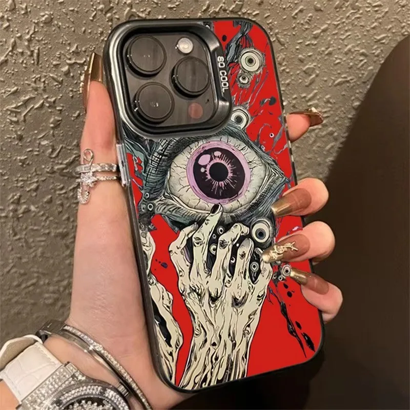 สําหรับ Mi 13T 12T Pro Poco X6 F6 M6 X5 F5 Pro C65 เคสโทรศัพท์ Spooky น่ากลัว Red Eye เลเซอร์สําหรับ Xiaomi Mi 14 13 12 Pro Mi 11 Lite 5G NE Hard อะคริลิคฝาครอบ