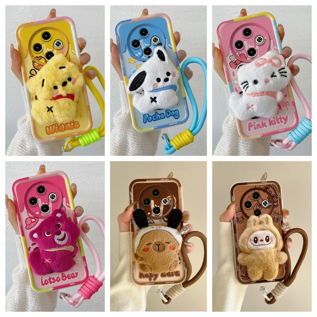 เคส Tecno Spark 30C 4G เคสเข้ากันได้กับมือวางตุ๊กตาน่ารักเคสโทรศัพท์แบบนุ่ม BB-MRPP