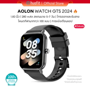 Aolon&Huafit GTS สมาร์ทวอทช์ 41มม ติดตามกีฬา โทรผ่านบลูทูธ ดูการแจ้งเตือน การวัดสุขภาพ การเล่นเพลง Smartwatch