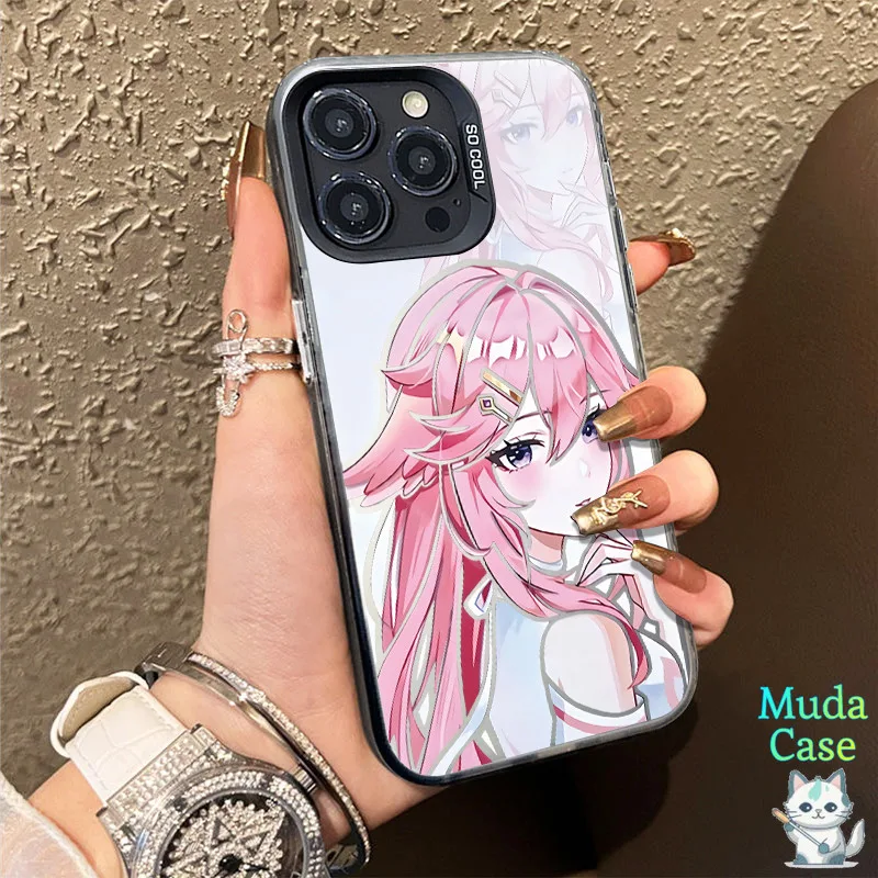 แฟชั่น เคสโทรศัพท์ OPPO Genshin Impact Yae Miko OPPO A38 A17 A17K A15 A57 A31 A7 A54 A16 A58 A3S A9 A78 A54 A96