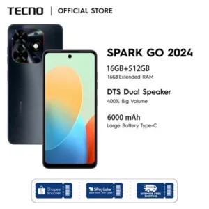 โทรศัพท์ Tecno Spark Go 2024 โทรศัพท์มือถือ 5G ของแท้ Android13 16GB + 512GB 6.8 HD ต้นฉบับใหม่มือถือซีโอดี