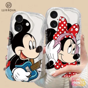for VIVO Y28 Y03 Y18 Y02T Y100 Y19S Y17S Y27 Y02 Y35 Y36 Y56 Y22 Y12 Y20 Y21 Y33S Y30 Y15 Y15S Y15A Y16 Y12A Y11 Y21A Y50 Y20A Y91C น่ารักมิกกี้มินนี่กันกระแทกเคสโทรศัพท์ TPU
