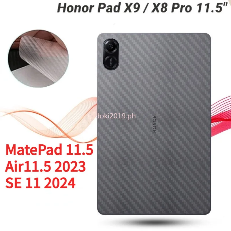 สําหรับ Honor Pad 9 12.1 นิ้ว X9 X8 Pro 11.5 นิ้ว 2023 MatePad Air11.5 11.5S 2024 SE 11 10.1 ฟิล์มป้องกันโปร่งใส Anti-scratch Ultra-thin แท็บเล็ต Matte กลับฟิล์มคาร์บอนไฟเบอร์