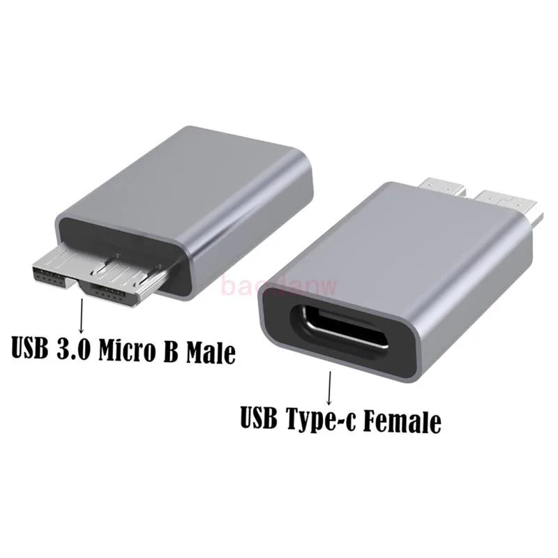 Bdw Micro B USB3 0 อะแดปเตอร์ USB C Type-C หญิงโทรศัพท์มือถือ HDD อะแดปเตอร์เชื่อมต่อ