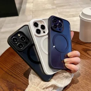 ไทเทเนียมสีเทาแม่เหล็กสําหรับ เคสFor Samsung S23 S24 FE S22 Ultra Plus 5G หรูหราMatte SimpleปลอกSamsungs24กันกระแทก