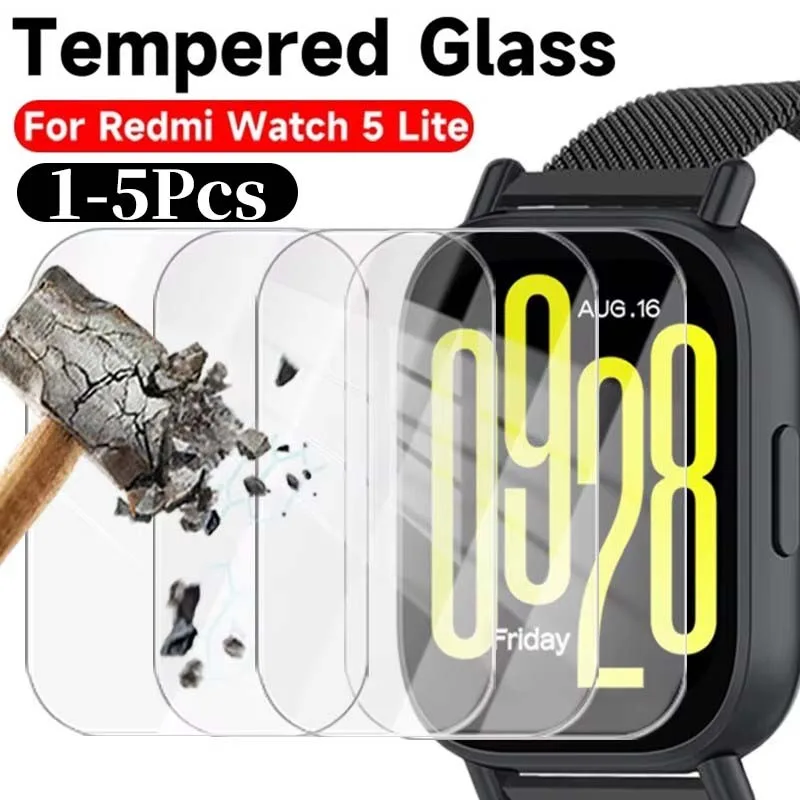 1-5 ชิ้นสําหรับ Xiaomi Redmi Watch 5 Lite - ฝาครอบป้องกันหน้าจอ - ตัวป้องกันหน้าจอสมาร์ทวอทช์ - ฟิล์มกระจกนิรภัย - ป้องกันรอยขีดข่วน