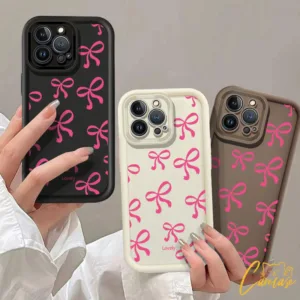 เคสโทรศัพท์สําหรับ OPPO F5 เยาวชน F7 F9 F11 Pro F17 Pro F19 Pro F21 Pro แนวโน้ม Simple Rose สีชมพู Bowknot กันกระแทกกันฝุ่น
