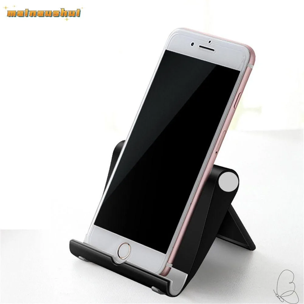 Mainaushui ที่วางโทรศัพท์มือถือแท็บเล็ตสีขาวสีดําแบบพกพา Desktop Stand Holder