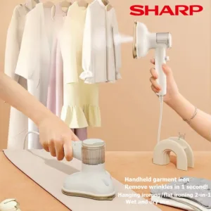 SHARP เตารีดไอน้ำ เตารีดแบบพกพา พื้นที่ขนาดใหญ่ กำจัดรอยเร็ว เตารีดไอน้ำ เตารีดผ้า เตารีดผ้า รีดแบน / แขวนรีด 2 in 1 เตารีดแบบพกพา เตารีดไฟฟ้า เครื่องรีดผ้า steam iron