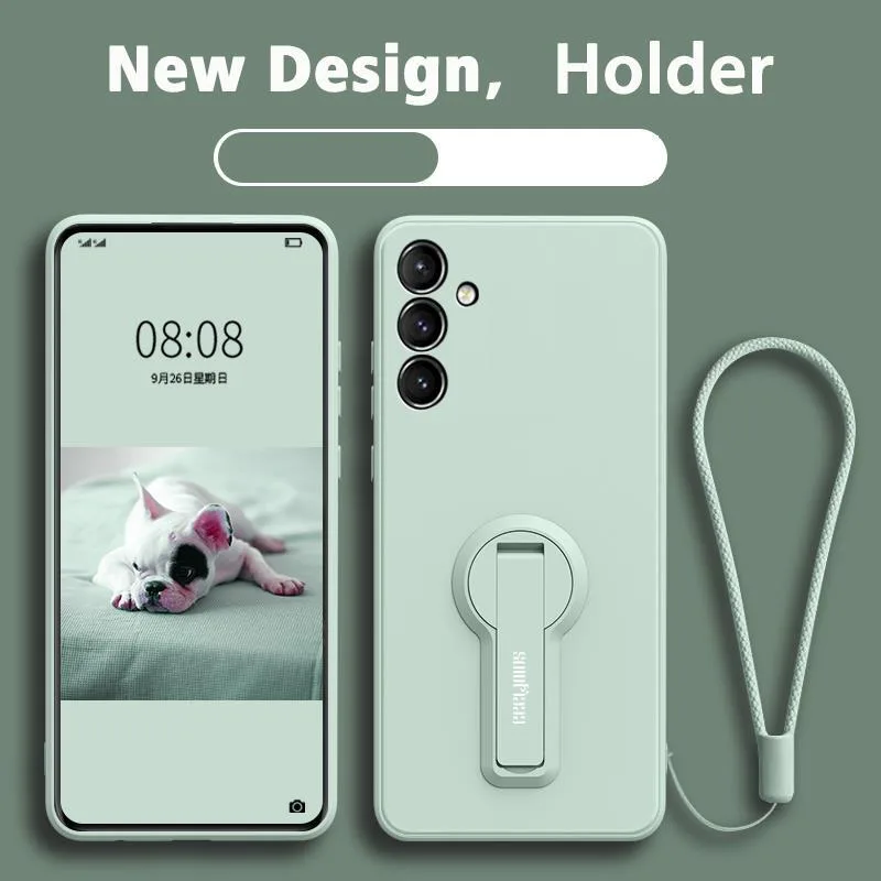 FOR เคส ปลอกซัมซุง samsung S24 plus อัลตร้าซัมซุง S24 ultra พลัสซัมซุง S24 FE 5g 2023โทรศัพท์กรณี softcase ซิลิโคนกันกระแทกป้องกันเรียบกันกระแทกปกการออกแบบใหม่360 ° กับผู้ถือ ytxzzj01