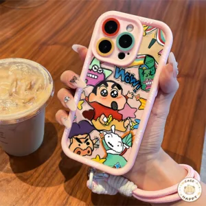การ์ตูนกราฟฟิตีสีน่ารักเคสชินจัง เคสInfinix Tecno Spark GO 10 20 Smart 8 7 5 6 Hot 30i 40i 10 11 30 12 9 Play Note 30 40