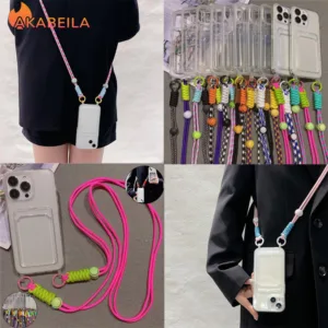 Case for IPhone 11 12 13 14 15 Pro Max 7 8 Plus XS Max SE 2020 Xr X Covers Case สายโทรศัพท์สะพายข้าง