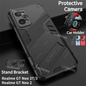 ในสต็อก เคสโทรศัพท์กันกระแทกสําหรับRealme GT Neo 3T 3 2 Explorer Master 4G 5Gปลอก 3Dเกราะขาตั้งป้องกัน