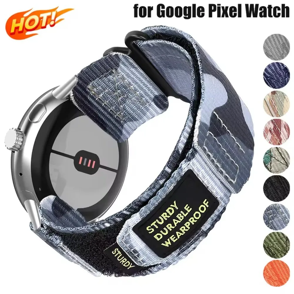 สายรัดไนลอนเข้ากันได้สําหรับ Google Pixel Watch 3 41 มม.45 มม. สร้อยข้อมือสําหรับ Pixel Watch 3/2/1 41 มม. เปลี่ยนอุปกรณ์เสริม