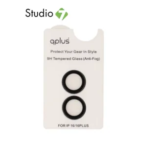 ฟิล์มกันเลนส์ QPLUS Camera Ring Lens iPhone 16/16 Plus Black by Studio7