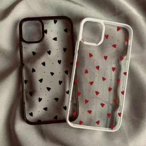 แฟชั่นสีชมพู Little Love Heart เคสโทรศัพท์สําหรับ Samsung S24 S25 Ultra S24 S23 FE S23 S22 S21 Plus S20 S21 FE น่ารัก Clear Hard กันกระแทก