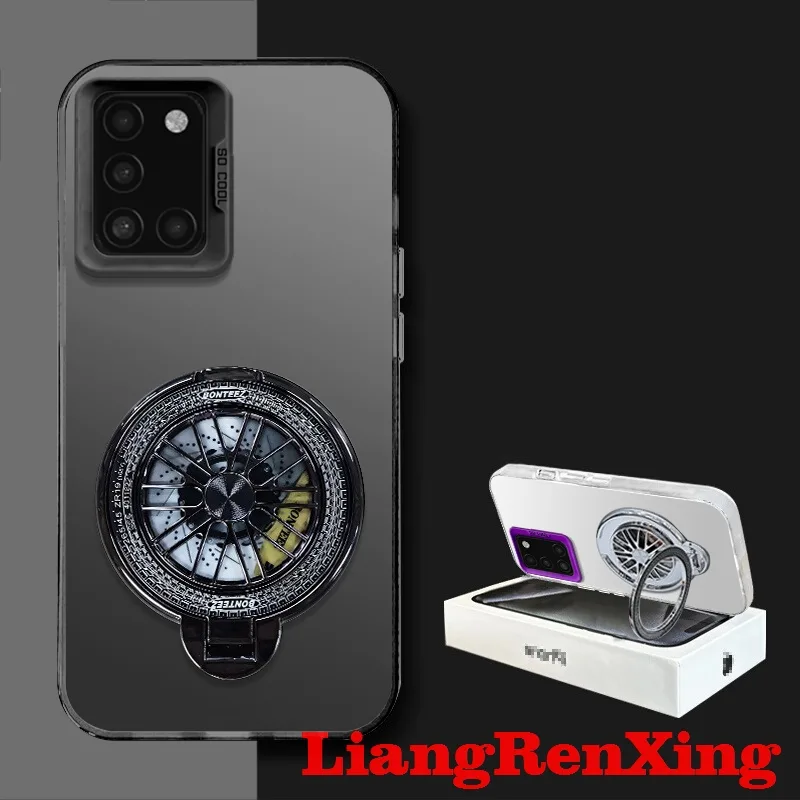 FOR เคส Case สำหรับ Samsung A31โทรศัพท์ปลอกฮาร์ด Case TPU ป้องกันเรียบกันกระแทกปกการออกแบบใหม่ความงามกับผู้ถือสำหรับผู้ชาย Gyro Mount CYTLZJ01