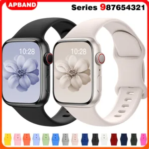 ยาง สายiWatch สายนาฬิกา Watch Ultra ซีรีส์ 10 8 9 7สายนาฬิกา Smart Watch ปรับง่าย สาย41/42/44/45/46/49mm สาย Smart Watch