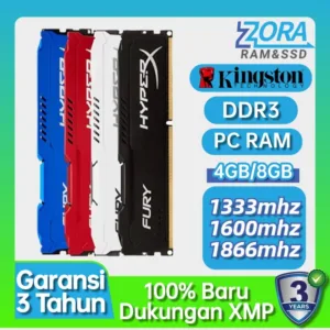 Kingston Hyperx Fury DDR3 RAM 4GB 8GB แรม 1600Mhz 1866Mhz PC DIMM 240Pin 1.5V รับประกัน 3 ปี