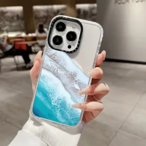 Seaside White Spoondrift ไร้สายชาร์จแม่เหล็กสําหรับ IPhone 11 14 15 16 Pro Max 12 13 Pro Max ฝาครอบ 14 15 16 PLUS ซิลิโคนนุ่มกันชนกันกระแทก