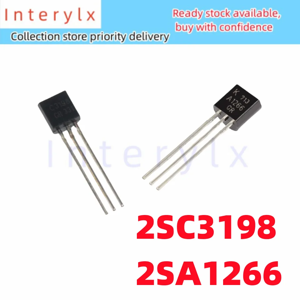 10 ชิ้น/ล็อต Low Power Triode 2SC3198 C3198 A1266 2SA1266 PNP ทรานซิสเตอร์บรรจุภัณฑ์ TO92