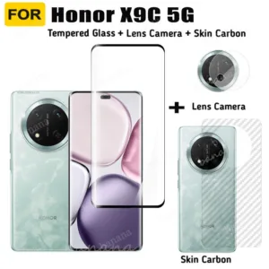 Honor X9C ฟิล์มกระจกนิรภัยคลุมทั้งหมดสําหรับ Honor X9A X9B ป้องกันหน้าจอ 3 IN กระจกเลนส์กล้อง