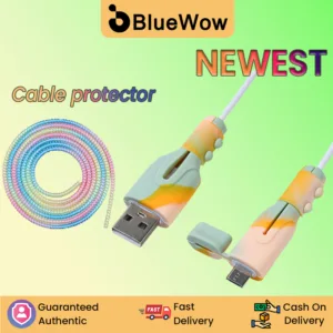 Bluewow ใหม่อัพเกรดตัวป้องกันสายไฟคลุมทั้งหมด/ตัวป้องกันสายชาร์จซิลิโคน/ตัวจัดการสายเคเบิล