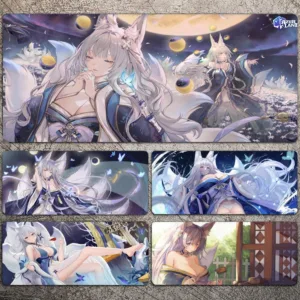 Shinano Azur Lane อะนิเมะสาวเซ็กซี่ Mousepad แผ่นรองเมาส์สําหรับเล่นเกมขนาดใหญ่ LockEdge หนาแป้นพิมพ์คอมพิวเตอร์โต๊ะโต๊ะ