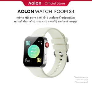 Aolon Foom S4 วอลล์เปเปอร์ที่กําหนดเอง Ultra-Slim Smartwatch HD หน้าจอสัมผัสบลูทูธนาฬิกา 100 + หลายกีฬาฟิตเนสนาฬิกา Original สมาร์ทโคมไฟข้างเตียงของขวัญคริสต์มาส