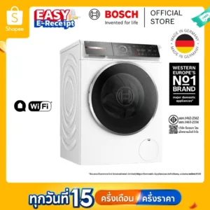 Bosch เครื่องซักผ้าฝาหน้า ซีรีส์ 8 ขนาด 10 กก. 1400 rpm รุ่น WGB254A0TH [เทคโนโลยี Home Connect]